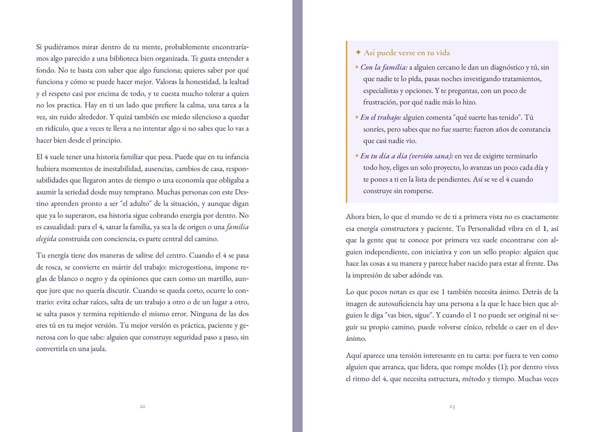 Páginas interiores con ejemplos